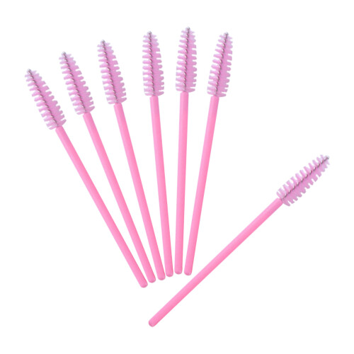 100Stk Einweg Wimperntusche Applikator Pink