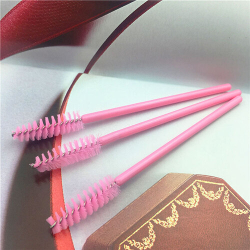 100Stk Einweg Wimperntusche Applikator Pink 2