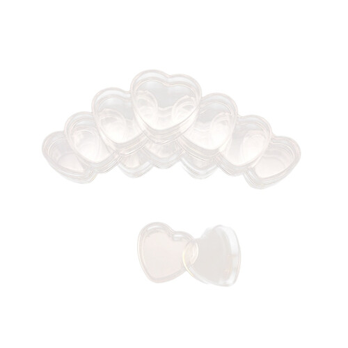 48 4 Kunststoff Herzform Kosmetikbehälter