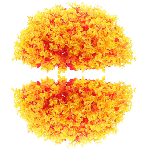 2Stk Simulierter Pflanzen Topiary Ball Blatt Graspflanze