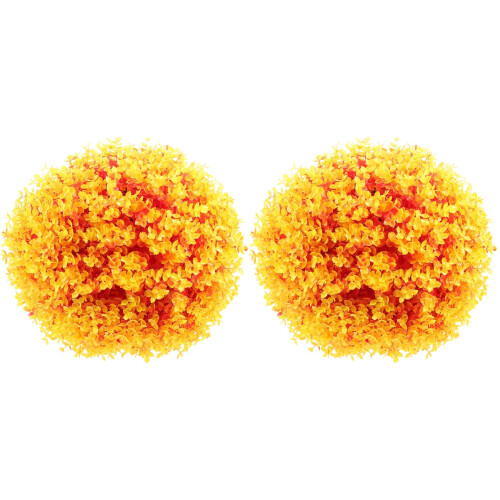2Stk Simulierter Pflanzen Topiary Ball Blatt Graspflanze 1