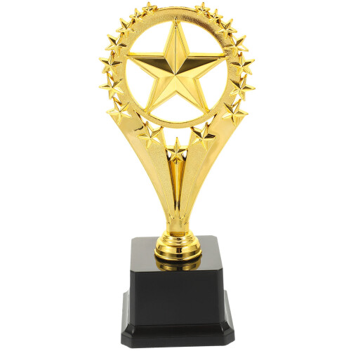 Creative Golden Plastic Trophy For Games And Event Celebrations