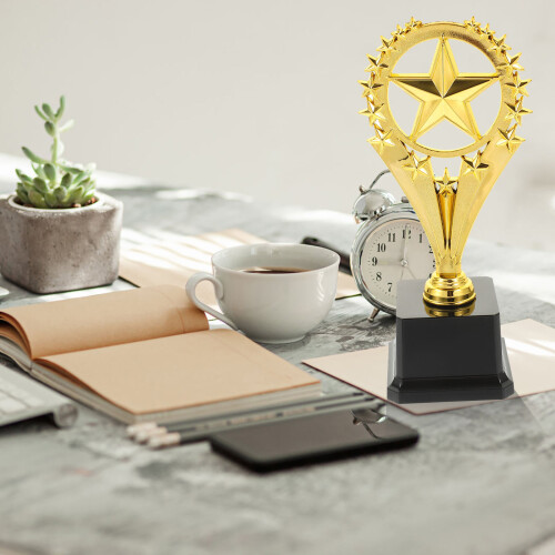 Creative Golden Plastic Trophy For Games And Event Celebrations 1