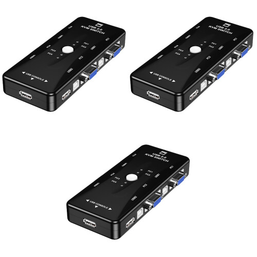 3Pcs Switch En 4 Usb Vga Audio 2