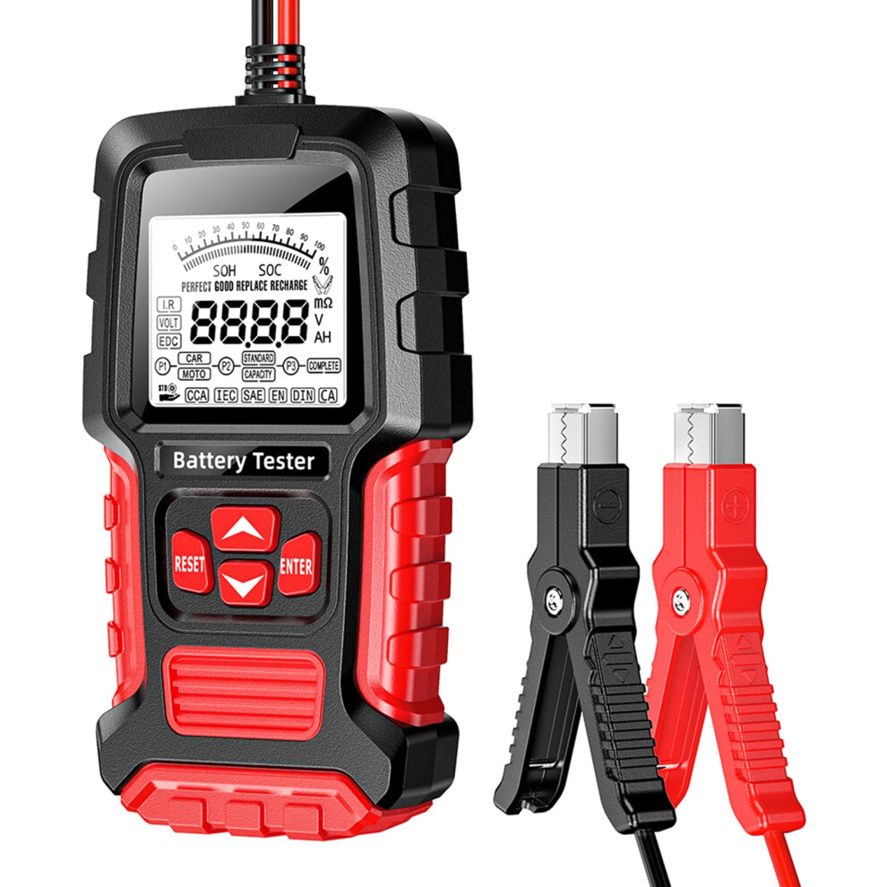 Car Battery Tester Lcd Digital Analyzer 12V 24V Battery Tester For Vehicle Health Check Red 9016109406590