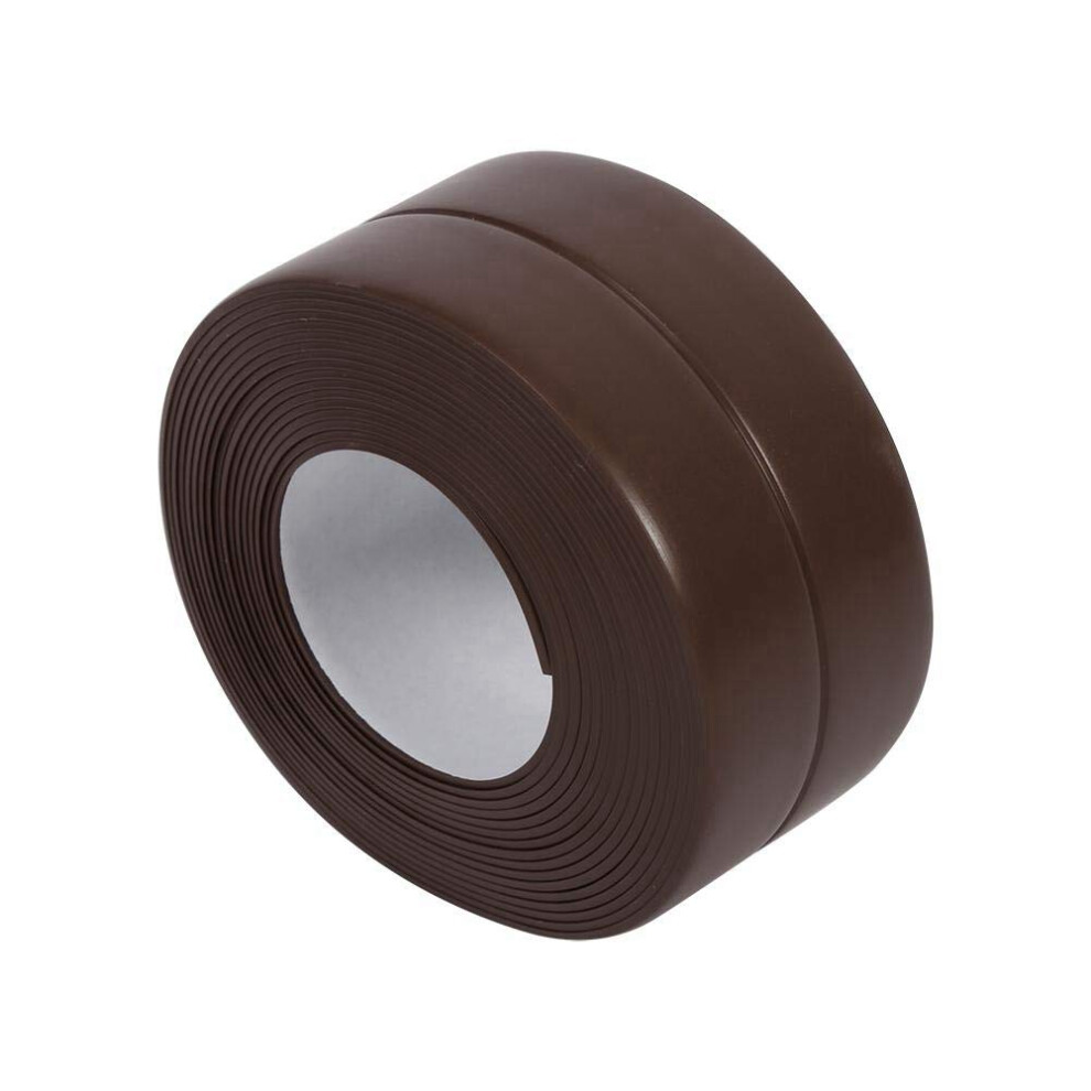 Sealing Strip Waterproof Self-Adhesive 3.2M 22Mm For Wall Kitchen Sink And Bathroom Basin Brown 9084446413212