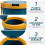 Blue Push Type Trash Can With Cover For Bathroom And Bedroom 11