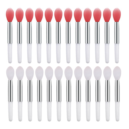 24 Siliconen Lippenborstels Applicators Voor Lippenstift