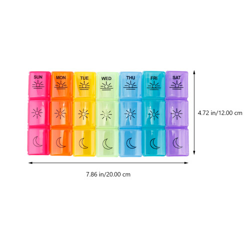 2 Sets Kunststoff Box Pillendose Für Unterwegs 2