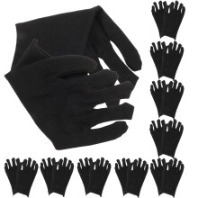 60 Paar Baumwollhandschuhe Arbeitsschutzhandschuhe Schwarz Größe L