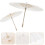 16Pcs Handcrafted White Paper Umbrella DIY Blank Performance Decor 5