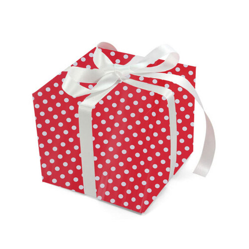 5 Bögen Geschenkpapier Buchverpackung Festlich Tupfen 2