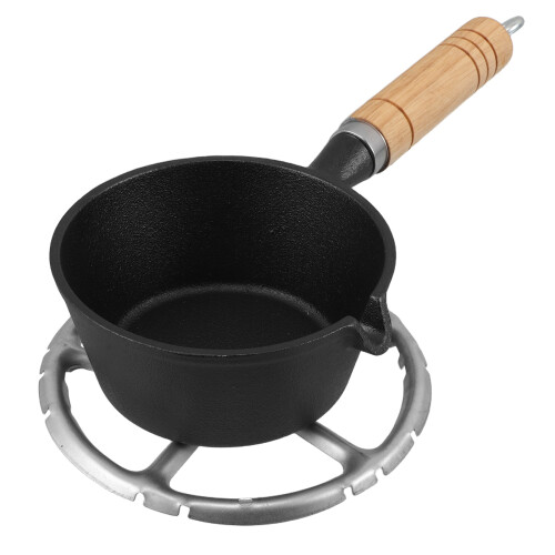 2St Mini Eisenpfanne Mit Holzgriff Für Eier Pfannkuchen 1