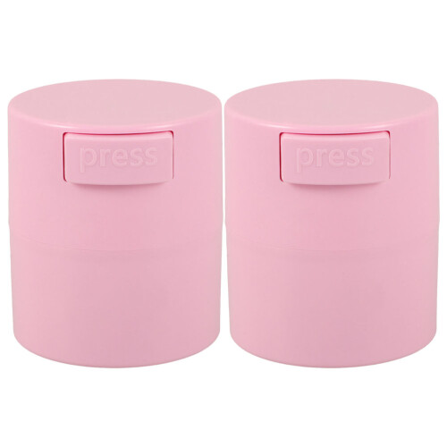 2Pcs Pink Airtight Lash Glue Containers Plastic Storage Jars Leakproof