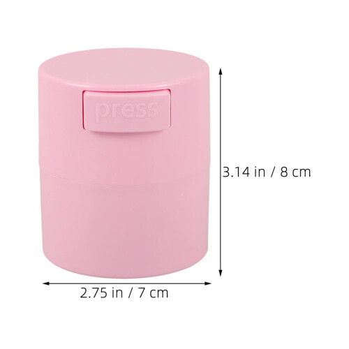 2Pcs Pink Airtight Lash Glue Containers Plastic Storage Jars Leakproof 1