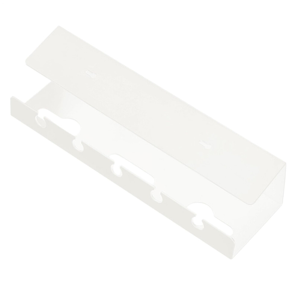 Under Desk Cable Management Tray No-Screw Mount Cord Hider Organizer Rack For Computer Desks Standing Desks White 9084446413335