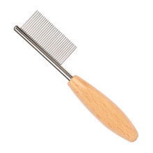 Pet Grooming Comb For Dog And Cat - Compact Portable Shedding Brush, Stainless Steel, Ergonomic Handle