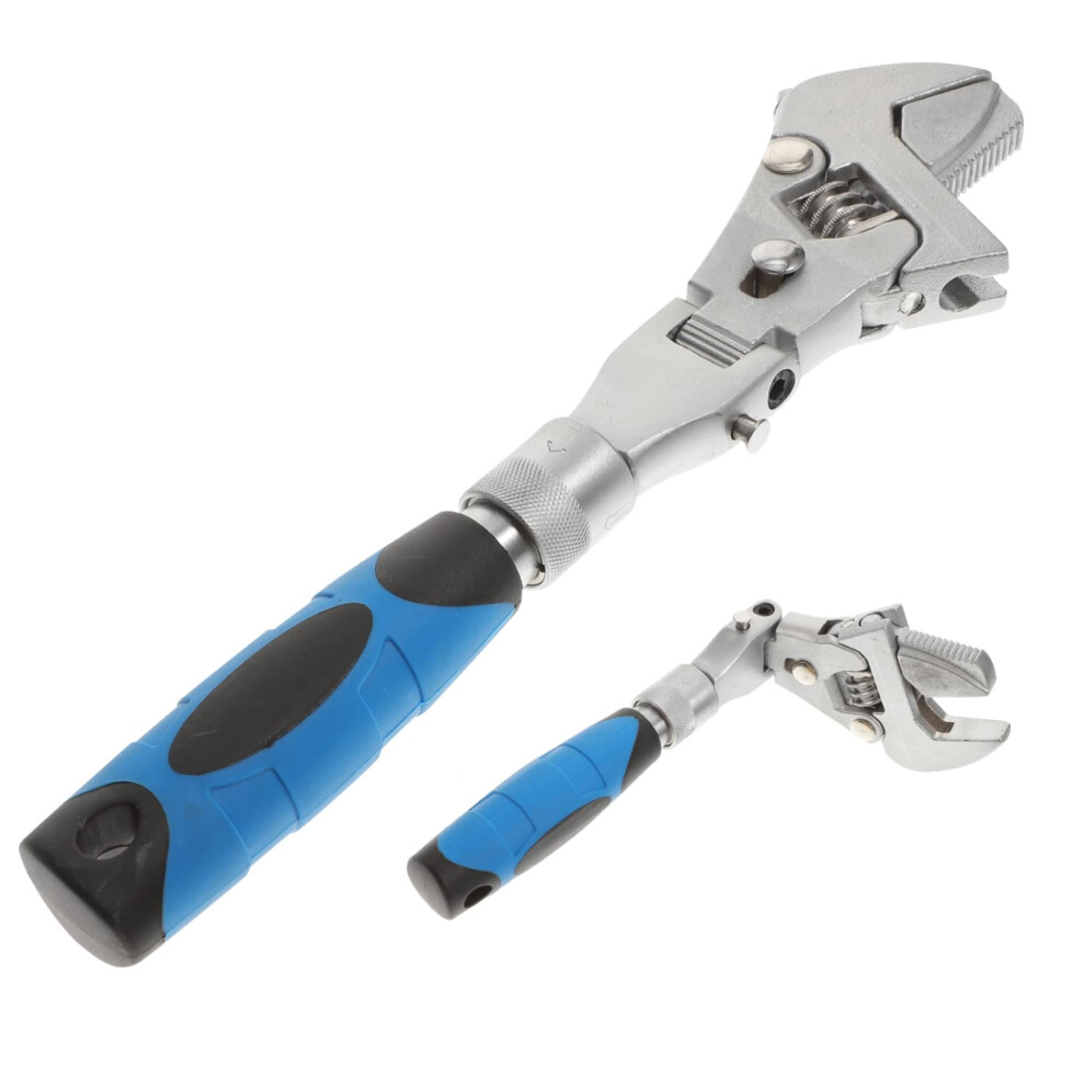 Telescopic Ratchet Spanner Tool Bendable Handle Adjustable Length For Home Mechanical And Car Maintenance Durable Design 9393856340941