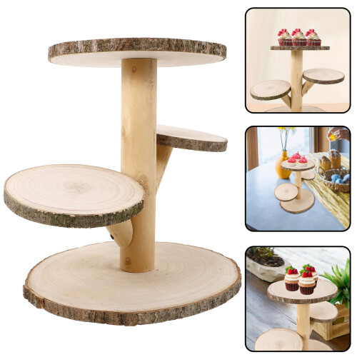 Holz Cupcake 4 Stabiler Dessert Display Kuchen Halter 1