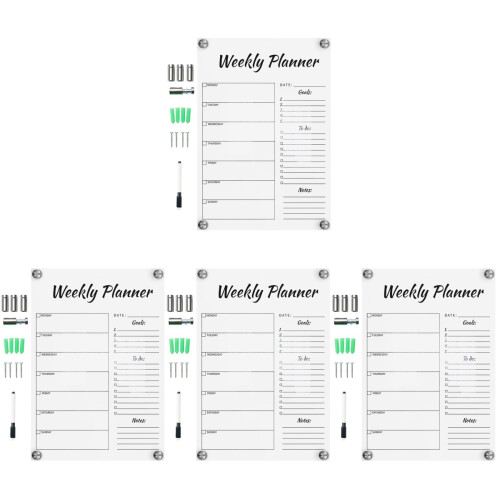 4 Sets Transparente Whiteboard Einfache Nachrichtentafel 1