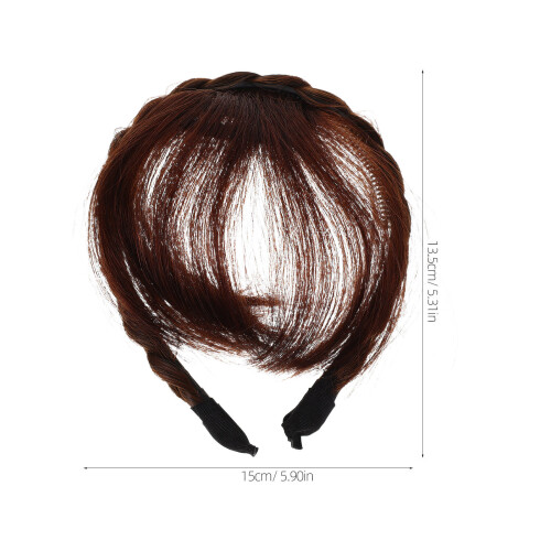 Natural Fake Bangs Haarteil Hellbraun Für 1