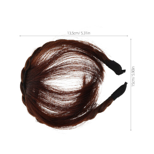 Natural Fake Bangs Haarteil Hellbraun Für 2