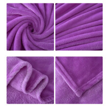 Thick Decken Flanell Fleece Bettdecke 65x93cm Helllila