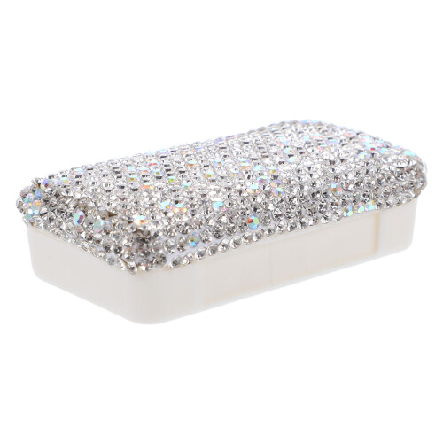2Stk Bling Pillendose Kunststoff Tragbar 2