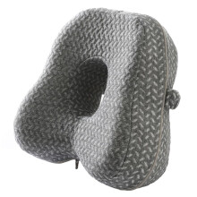 Knee Pillow For Side Sleepers Butterfly Hollow Design Memory Foam With Strap For Back Pain Hip Pain Sciatica Grey