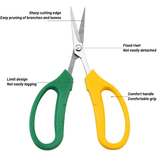 Trimming Scissors For Garden Nonstick Pruning Shears Garden Scissors Sharp Snips Handheld Pruning Warping Head 1 Pc 1