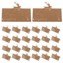 150 Unidades Tarjetas De Sitio Navideñas Con Reno Y
