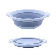 Portable Folding Washbasin Blue M For Travel And Camping Kitchen Wash Basin Washing Fruit Space Saving