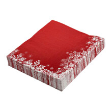 Christmas Napkins 20 Sheets Red Paper Snowflake Winter Holiday Serving Decor Bulk Party Supplies
