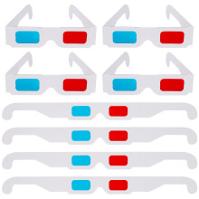 500 3D Kartonnen Bril Universele Anaglyph Papieren 3D Films Bril