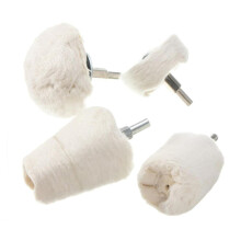 Cotton Fabric Polishing Wheels 4 Piece Set With Drill Shank Buffing Pads Grinding Heads For Sanding Metal Jewelry Wood Hardware
