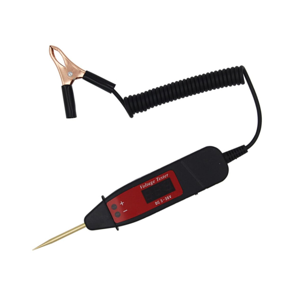 Automotive Diagnostic Voltage Tester Pen Extendable Spring Cable Copper Probe Digital Display Circuit Continuity Tester 9393856342174