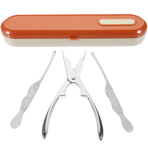 Set Utensili Per In Metallo Con Pinza E Forchette 2
