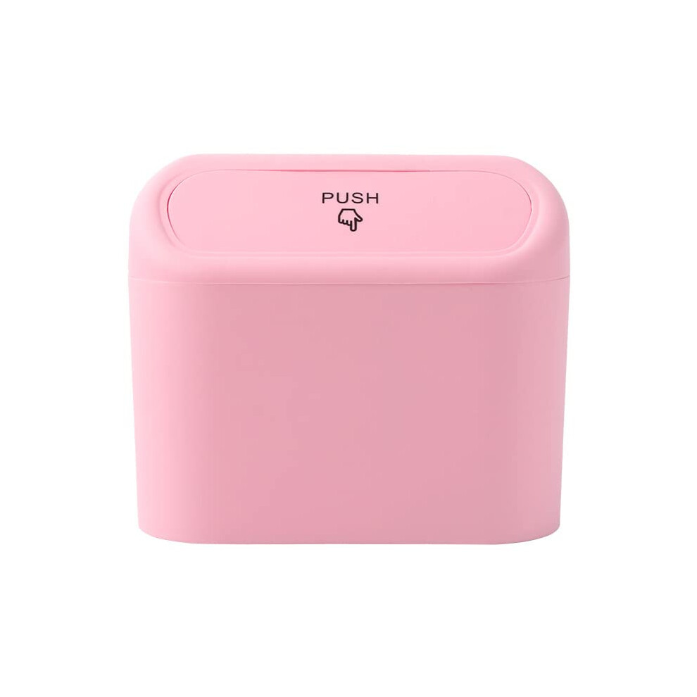 Car Trash Can With Lid For Porsche Taycan Sport Turismo Y1a 2022-2024, Leak-Proof Small Portable Car Waste Bin, Pink 9016109407955