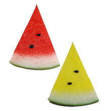 2St Kunststof Watermeloen Slices Voor Decoratie En Fotoshoot Props