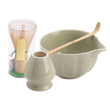 Matcha Making Set - 500ml Bowl, Whisk, Scoop & Stand - Starter Kit for Beginners, Travel & Tea Ceremony Enthusiasts