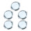 5St Draagbare Metal Make-Up Spiegel Dubbelszijdig Wit 1