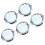 5St Draagbare Metal Make-Up Spiegel Dubbelszijdig Wit 9
