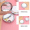 5St Draagbare Metal Make-Up Spiegel Dubbelszijdig Wit 10