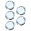 5St Draagbare Metal Make-Up Spiegel Dubbelszijdig Wit 6