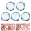 5St Draagbare Metal Make-Up Spiegel Dubbelszijdig Wit 5
