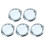 5St Draagbare Metal Make-Up Spiegel Dubbelszijdig Wit 4
