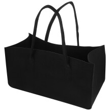 Portable Płótno Filcowe Torba Na Drewno Trwała Czarny