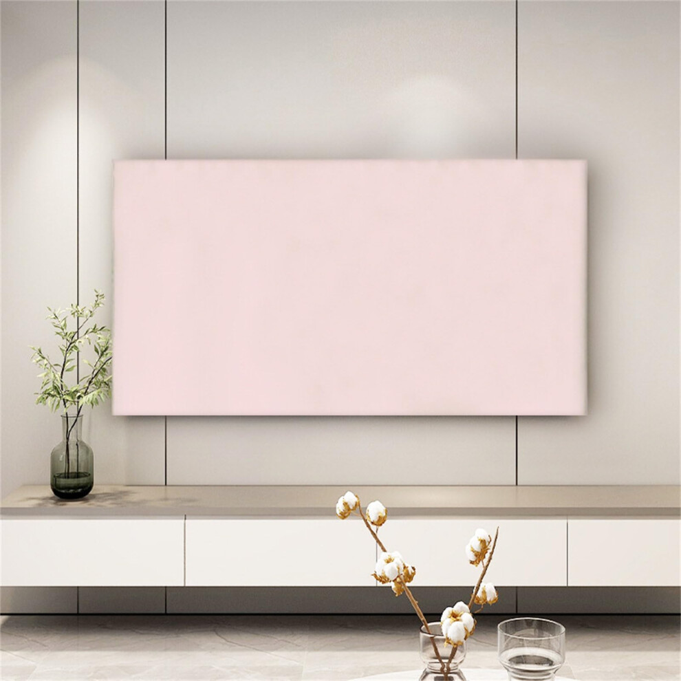 Solid Color Tv Dust Cover Elastic Universal Protection For 32-85 Inch Televisions And Pc Displays 40-45 Inches Pink 9084446414783