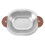 2 Unidades Bowl Ovalado Acero Inoxidable Con Mango Madera 2