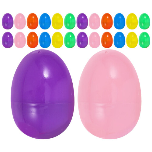 180Pcs Colorful Plastic Easter Eggs Fillable PP Boxes for Party Decor 2